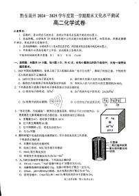 贵州省黔东南苗族侗族自治州2024-2025学年高二上学期期末考试化学试卷（PDF版附答案）