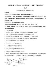 甘肃省白银市靖远县第一中学2024-2025学年高三上学期1月期末考试化学试题（含答案）