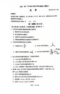 2025北京一零一中高三（下）统练八化学试卷