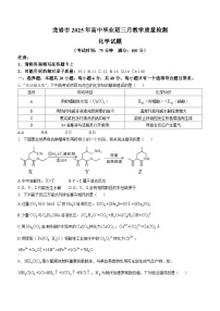 福建省龙岩市2025届高三下学期3月一模化学试题（Word版附答案）