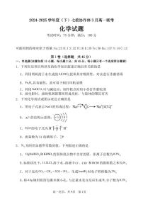 辽宁省七校协作体2024-2025学年高一下学期3月联考化学试卷（PDF版附答案）