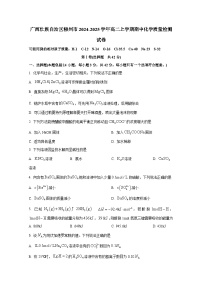 广西壮族自治区柳州市2024-2025学年高二上册期中考试化学质量检测试卷（附答案）