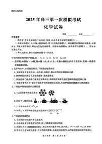 2025届河北省沧州市一模 沧衡八县高三一模考试 化学试题及答案