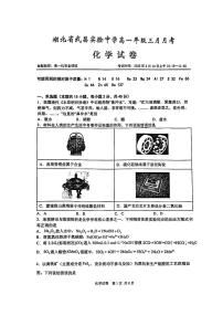湖北省武昌实验中学2024-2025学年高一下学期三月月考化学试卷