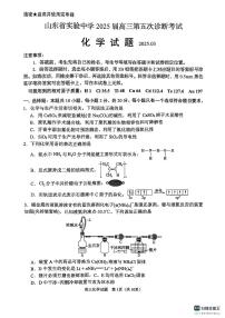 山东省实验中学2025届高三第五次诊断考试（3月一模）化学（含答案）