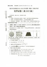 重庆市名校联盟2024-2025学年高三下学期3月第一次联合考试  化学  PDF版含答案