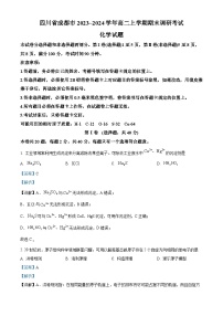 四川省成都市2023-2024学年高二上学期期末考试化学试卷（Word版附解析）