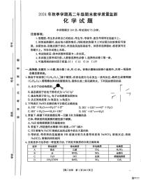2025壮族自治区崇左高二上学期1月期末考试化学PDF版无答案