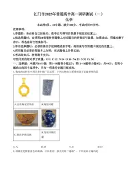 广东省江门市2024-2025学年高一上学期1月期末化学试卷（含答案）