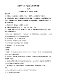 广西壮族自治区南宁市2024-2025学年高三毕业班第一次适应性测试化学试卷