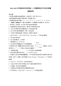 2024-2025学年陕西省宝鸡市高二上学期第四次月考化学质量检测试卷（附答案）