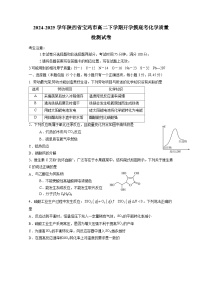2024-2025学年陕西省宝鸡市高二下学期开学摸底考化学质量检测试卷（附答案）