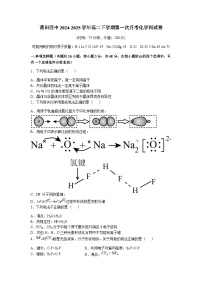 福建省莆田第四中学2024-2025学年高二下学期第一次月考化学试卷（含答案）