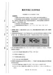 2024届重庆教育联盟高三上(12月考)-化学试题（含答案）