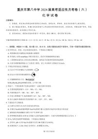 2024重庆八中高考适应性月考卷（六）-化学试卷（含答案）