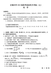 2024重庆市巴蜀中学高三下学期适应性月考（七）-化学试卷（含答案）