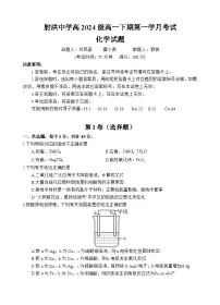 四川省遂宁市射洪中学2024-2025学年高一下学期3月月考化学试题（Word版附答案）