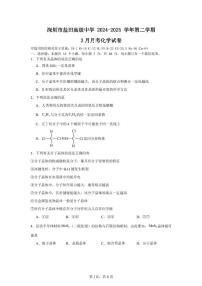 广东省深圳市盐田高级中学2024-2025学年高二下学期3月月考 化学试题