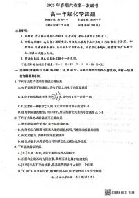 河南省南阳六校联考2024-2025学年高一下学期3月月考化学试题