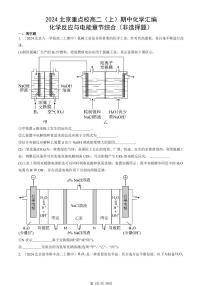 2024北京重点校高二（上）期中真题化学汇编：化学反应与电能章节综合（非选择题）