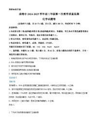 云南省曲靖市2024-2025学年高三上学期第一次质量检测化学试卷 含解析