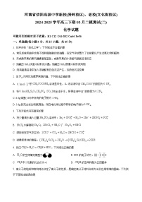 精品解析：河南省信阳市信阳高级中学2024-2025学年高三下学期3月二模考试+化学试题（原卷版+解析版）