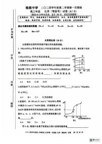 上海市格致中学2024-2025学年高三下学期第一次测验 化学试题