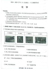 安徽省滁州市2024-2025学年高一下学期3月月考 化学试题