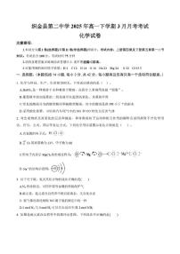 贵州省毕节市织金县第二中学2024-2025学年高一下学期3月月考 化学试卷