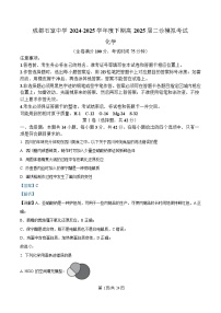 四川省成都石室中学2025届高三下学期二诊模拟考试化学试题 含解析