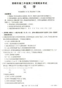 2024届河北省邯郸市高二下学期期末考试 化学试卷（含答案）
