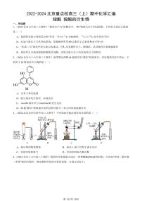 2022-2024北京重点校高三（上）期中真题化学汇编：羧酸 羧酸的衍生物