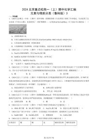 2024北京重点校高一（上）期中真题化学汇编：元素与物质分类（鲁科版）3