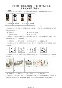 2022-2024北京重点校高一（上）期中真题化学汇编：走进化学科学（鲁科版）