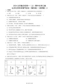2024北京重点校高一（上）期中真题化学汇编：认识化学科学章节综合（鲁科版）（选择题）4