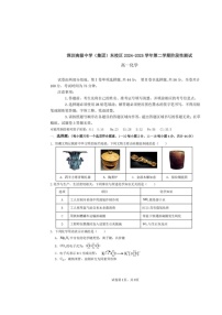 广东省深圳市高级中学2024-2025学年高一下学期阶段性测试化学试题（PDF版，含答案）