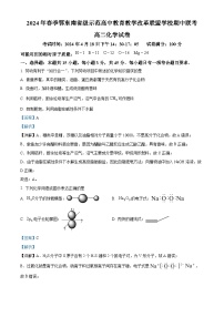 湖北省鄂东南省级示范高中教育教学改革联盟学校2023-2024学年高二下学期期中联考化学试卷 含解析