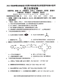 2024届湖北省鄂东南教学改革联盟学校高三上学期期中联考-化学试题（含答案）