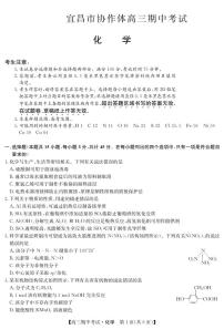 2024届湖北省宜昌市协作体高三上学期期中考试(11月)-化学试题（含答案）