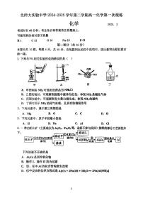 2025北京北师大实验中学高一（下）统练一月考化学试卷