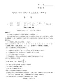 2024届湖南省九校联盟高三下学期第二次联考-化学试卷（含答案）