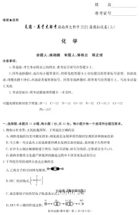 2024届湖南师大附中高三第三次模拟-化学试卷（含答案）