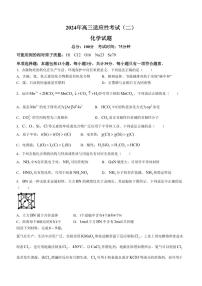 2024届江苏如皋市高三适应性考试（二）（南通2.5模）-化学试卷（含答案）