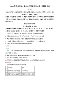 天津市河东区2025届高三下学期一模化学试卷（Word版附解析）