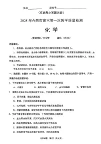 安徽省合肥市2025届高三第一次教学质量检测化学试卷（含答案）