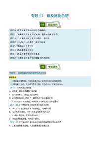 专题01 硫及其化合物（考题猜想）（8大题型）-2024-2025学年高一化学下学期期中考点试题（含答案）（人教版2019必修第二册）