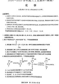 福建省金科大联考2025届高三2月开学化学试卷（含答案）