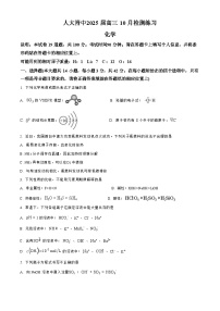北京市中国人民大学附属中学2025届高三年级10月质量检测练习化学及答案
