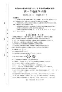 河南省南阳市十校联盟体2024-2025学年高一下学期期中模拟联考化学试卷
