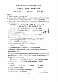 上海市洋泾中学2024-2025学年高一下学期期中化学试题